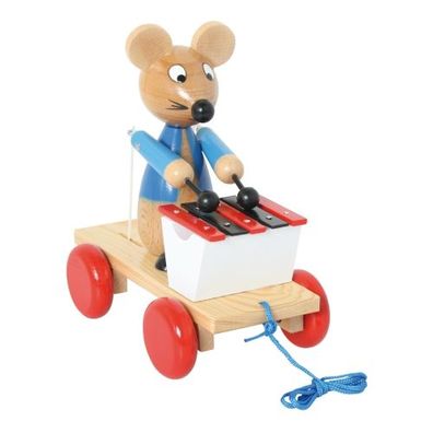 Ziehtier Maus mit Xylophon