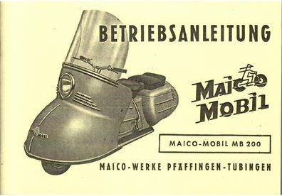 Bedienungsanleitung Maico Mobil-Roller MB 200, Oldtimer, Klassiker
