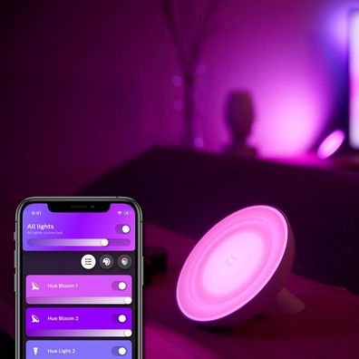 Philips Hue Weiß und Farbambiente Bloom Tischleuchte
