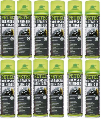 12er pack Petec Bremsenreiniger 500ml 
