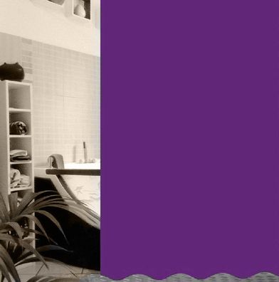 BIO Violett Lila Duschvorhang 180x200cm. 100% Peva Reduziert