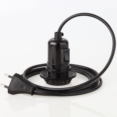 PVC Lampenpendel E27 mit Bakelit Teilgewindemantel-Fassung, Schalter und Schraubri