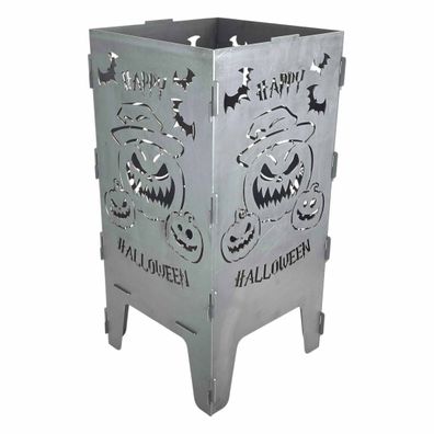 Feuerkorb Halloween 3mm Stahl Feuertonne 38x75cm hochwertig