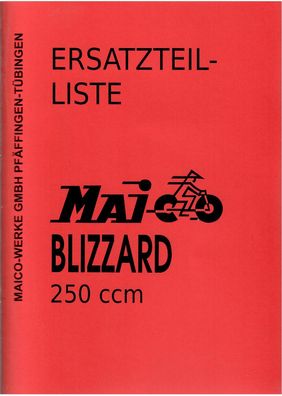 Ersatzteilliste Maico Blizzard 250 ccm, Motorrad, Oldtimer, Klassiker