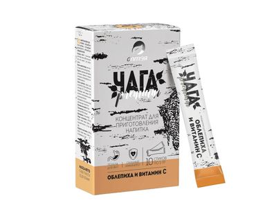 Chaga mit Sanddorn &amp; Vitamin C Birkenporling Schiefer Schillerporling 10 x 5 g