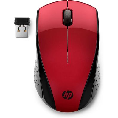 Wireless-Maus 220 (schwarz/rot, Sunset Red)