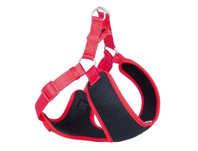 Nobby Hundegeschirr Black Mesh Reflect schwarz-rot, XXS