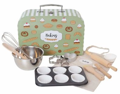 Jabadabado Kinderküchen Zubehör, Spielküche Zubehör - Kinderkoffer Backset