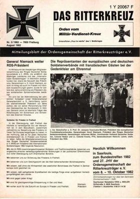 Das Ritterkreuz-Mitteilungsblatt der OG der Ritterkreuzträger e.V. 3-1982