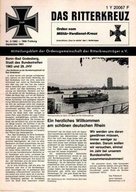 Das Ritterkreuz-Mitteilungsblatt der OG der Ritterkreuzträger e.V. 3-1983