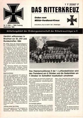 Das Ritterkreuz-Mitteilungsblatt der OG der Ritterkreuzträger e.V. 3-1984