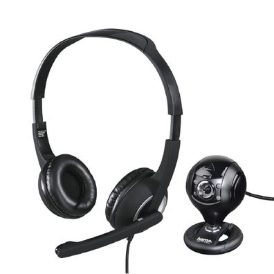 Hama Headset & Webcam Set – Perfekt für Büro, Home-Office & Videoanrufe