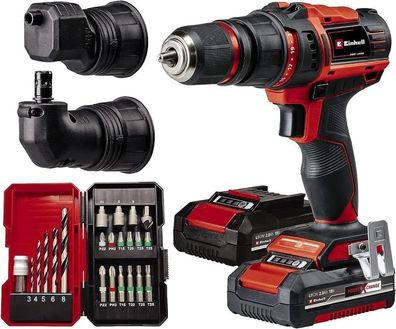 Einhell TE-CD 18/45 3X-Li+22 Akku-Bohrschrauber | 2 Akkus, Ladegerät & Bit-Set