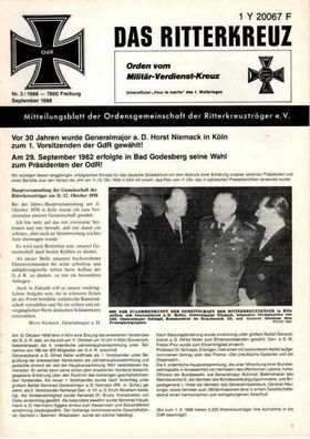 Das Ritterkreuz-Mitteilungsblatt der OG der Ritterkreuzträger e.V. 3-1988