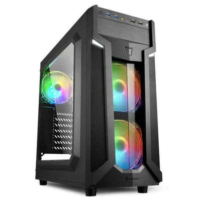 Sharkoon Gehäuse VG6-W, RGB, ATX, 1xAcryl schwarz