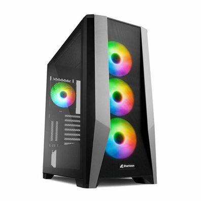 Sharkoon Gehäuse TG7M, RGB, ATX, 1xGlas schwarz