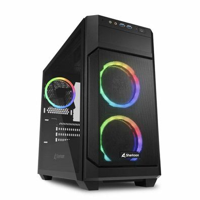 Sharkoon Gehäuse V1000, RGB, ATX, 1xGlas schwarz