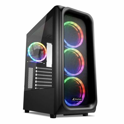 Sharkoon Gehäuse TK5M, RGB, ATX, 1xAcryl schwarz