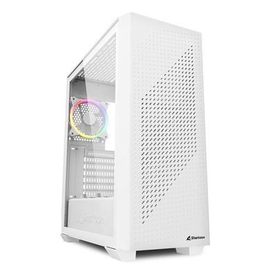 Sharkoon Gehäuse VS9, RGB, ATX, 1xGlas weiß