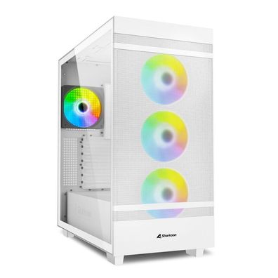 Sharkoon Gehäuse Rebel C50, RGB, ATX, 1xGlas weiß