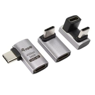 Equip Adapter USB 4.0 -> USB-C 40Gbps, 240W PD, 3er-Pack, gr