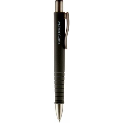 FABER-CASTELL Kugelschreiber POLY BALL Urban schwarz Schreibfarbe blau