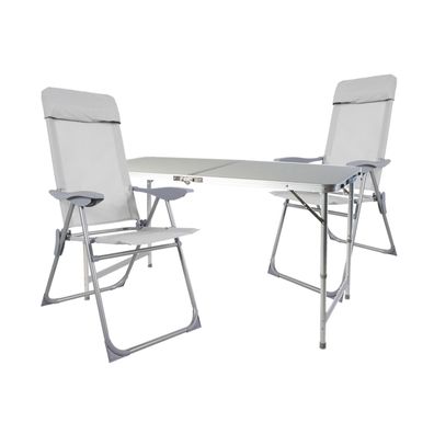 Mojawo® 3-tlg. Campinggarnitur Campingmöbel Camping Klapptisch und 2 Klappstühle