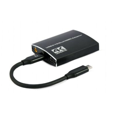 gembird USB-C auf HDMI Adapter, schwarz 4k@60 Hz