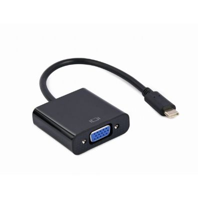 gembird USB Typ-C auf VGA Adapterkabel, 15 cm, schwarz