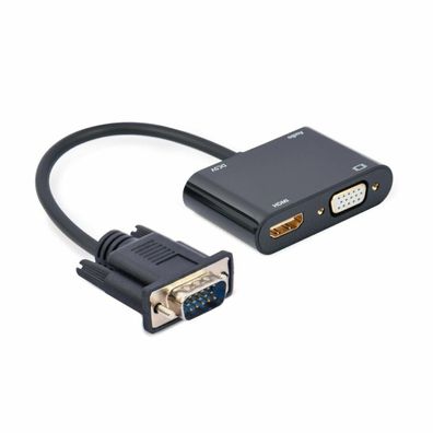 gembird VGA auf HDMI/Audio-Adapter, Schwarz
