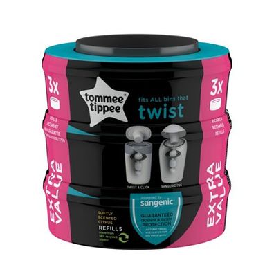 TOMMEE TIPPEE Kassette Sangenic Twist Refill, 3 Stück, 85100702