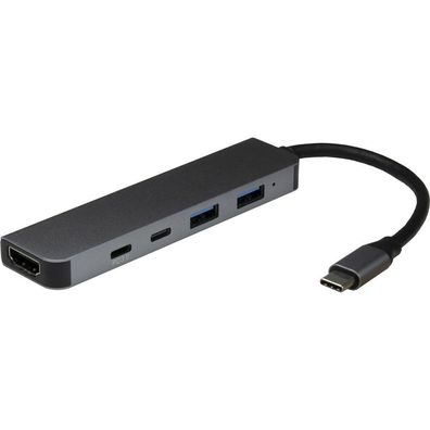 Inter-Tech Adapter Argus H-469-01 5in1 USB-C, DMI 4K, D100W