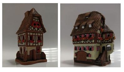 Keramikhäuser / Räucherhäuser Elsass mini 8,0 - 10,0 cm