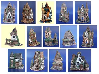 Keramikhäuser / Lichthäuser - The Phantastic Houses 15,5 - 32,5 cm
