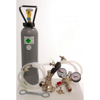 Zubehörpaket für Zapfanlage Pygmy, 1-leitig mit Flach Fitting und 2 kg CO2 Flasche