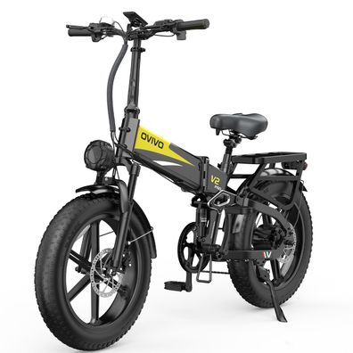 20" All-Terrain Klappbar Elektrofahrrad OVIVO V2PRO E-bike mit Gepäckträger 48V 20Ah
