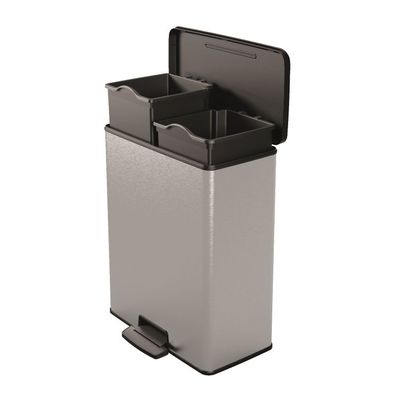 CURVER PEDAL-ABFALLEIMER 26L+26L / /ML Metallisiert