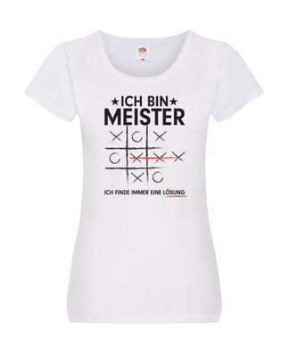 Löse Probleme: Meister | Meisterbrief Damen Shirt Weiß