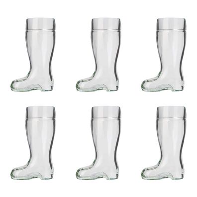 Biergläser, Bierstiefel 6er Set - 0,5 Liter