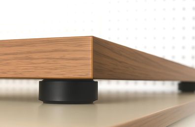 HiFi Gerätebasis nussbaum - 45x35 cm - Füsse schwarz - audio-IN -bASE nut45B