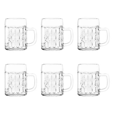 Bierglas, Bierkrug, Maßkrug, Bierseidel 6er Set Biergläser, Kaiser - 0,5 Liter
