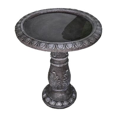 62 cm x 51 cm Durchmesser, Vogelbadbrunnen aus faserverstärktem Beton (ohne Vogel)