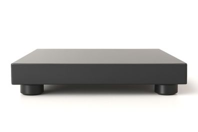 HiFi Gerätebasis schwarz - 25x25 cm - Füsse schwarz - audio-IN -bASE black25B