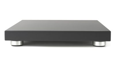audio-IN "bASE-black25-s" / HiFi Gerätebasis schwarz / 25x25cm / Absorber silber