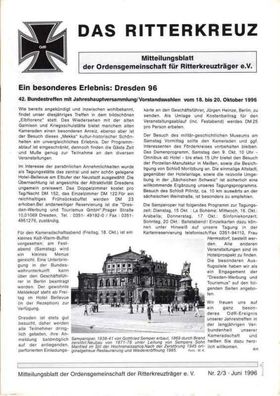 Das Ritterkreuz-Mitteilungsblatt der OG der Ritterkreuzträger e.V. 2 + 3-1996