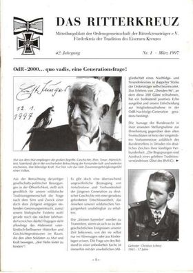 Das Ritterkreuz-Mitteilungsblatt der OG der Ritterkreuzträger e.V. 1-1997