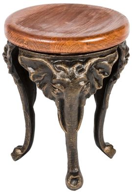 Blumenhocker Elefant 40cm Eisen Blumentisch Blumenständer Garten Antik-Stil