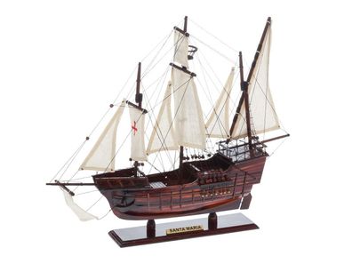 Modellschiff Santa Maria Holz Kolumbus Flaggschiff Segelschiff kein Bausatz