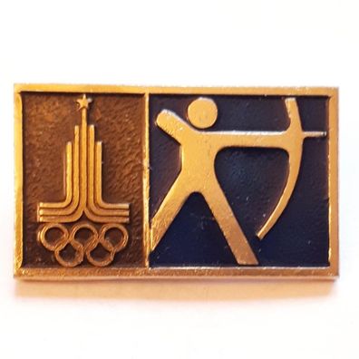 Anstecker Olympiade Moskau 1980 Bogenschießen