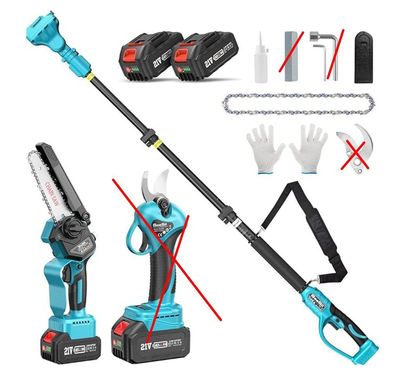 Seesii 4-in-1 Akku-Mini-Kettensäge 6 Zoll